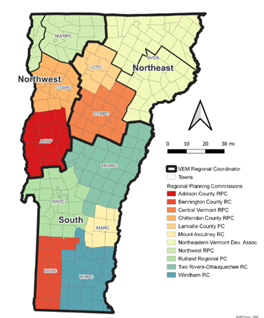 VEM Regional Coordinator Map