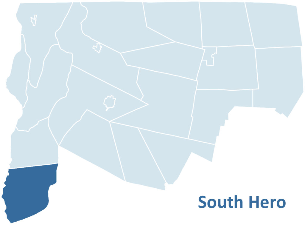 South Hero Town Location Map